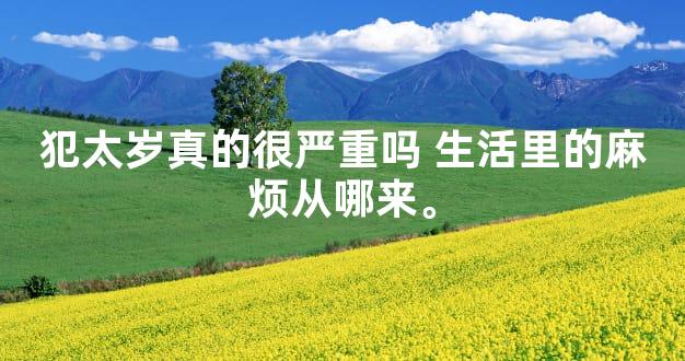 犯太岁真的很严重吗 生活里的麻烦从哪来。
